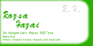 rozsa hazai business card